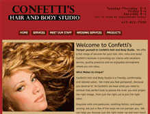 Tablet Screenshot of confettishair.com